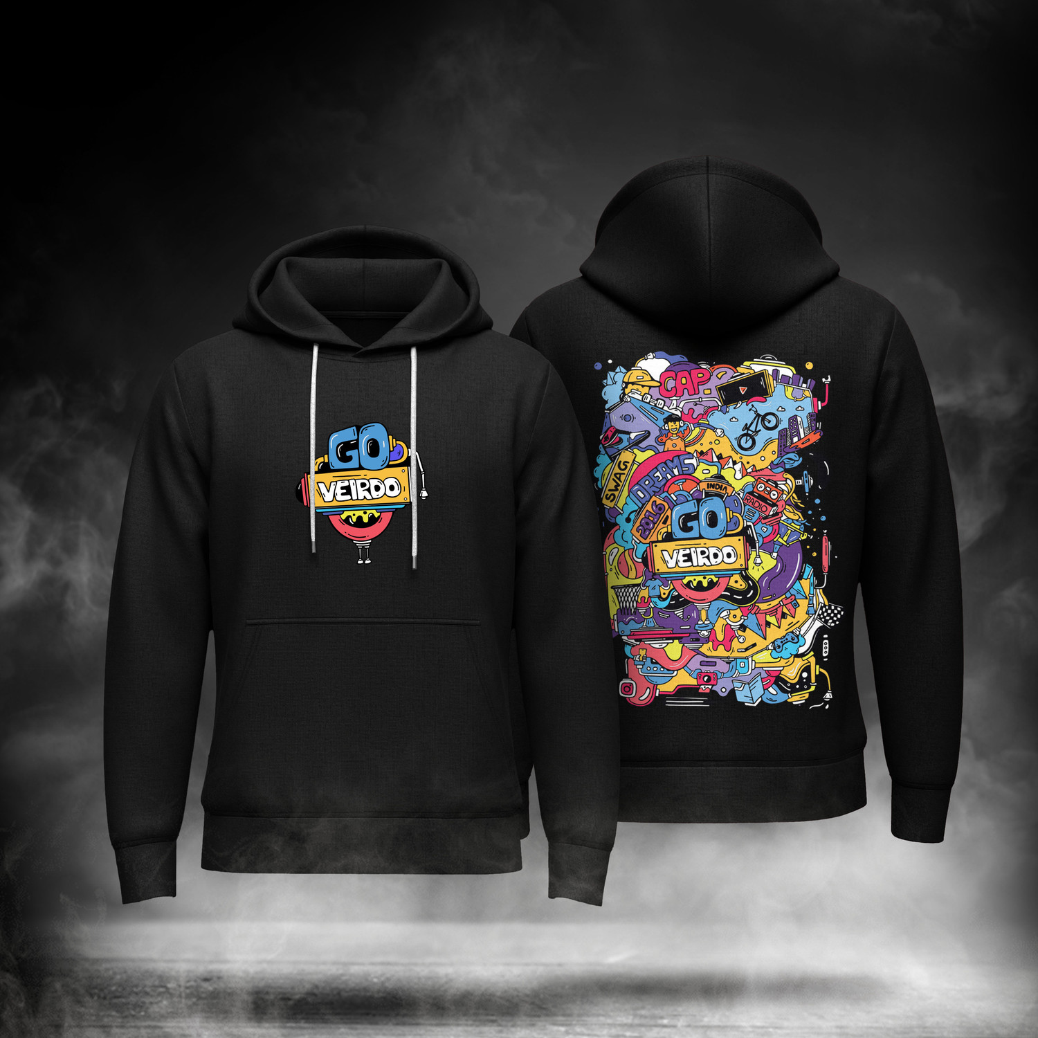 Image of Veirdo Full Sleeve Printed Men Sweatshirt