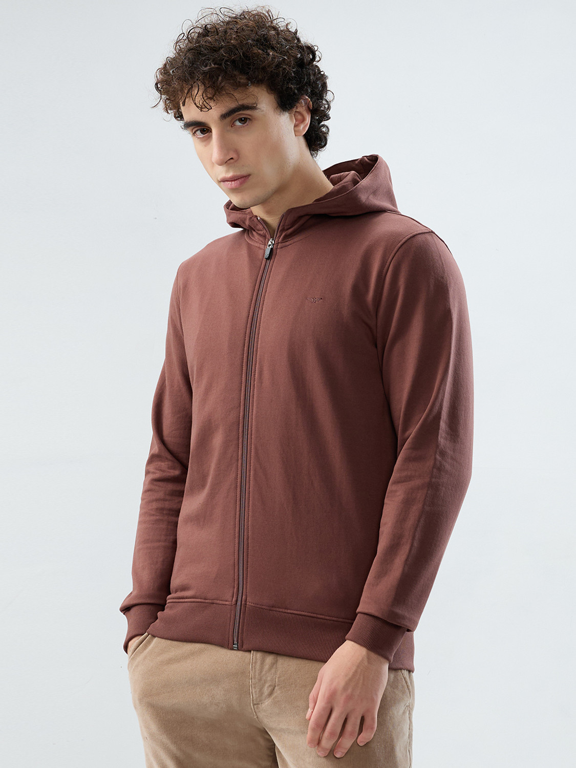 Image of PARK AVENUE Full Sleeve Solid Men Sweatshirt