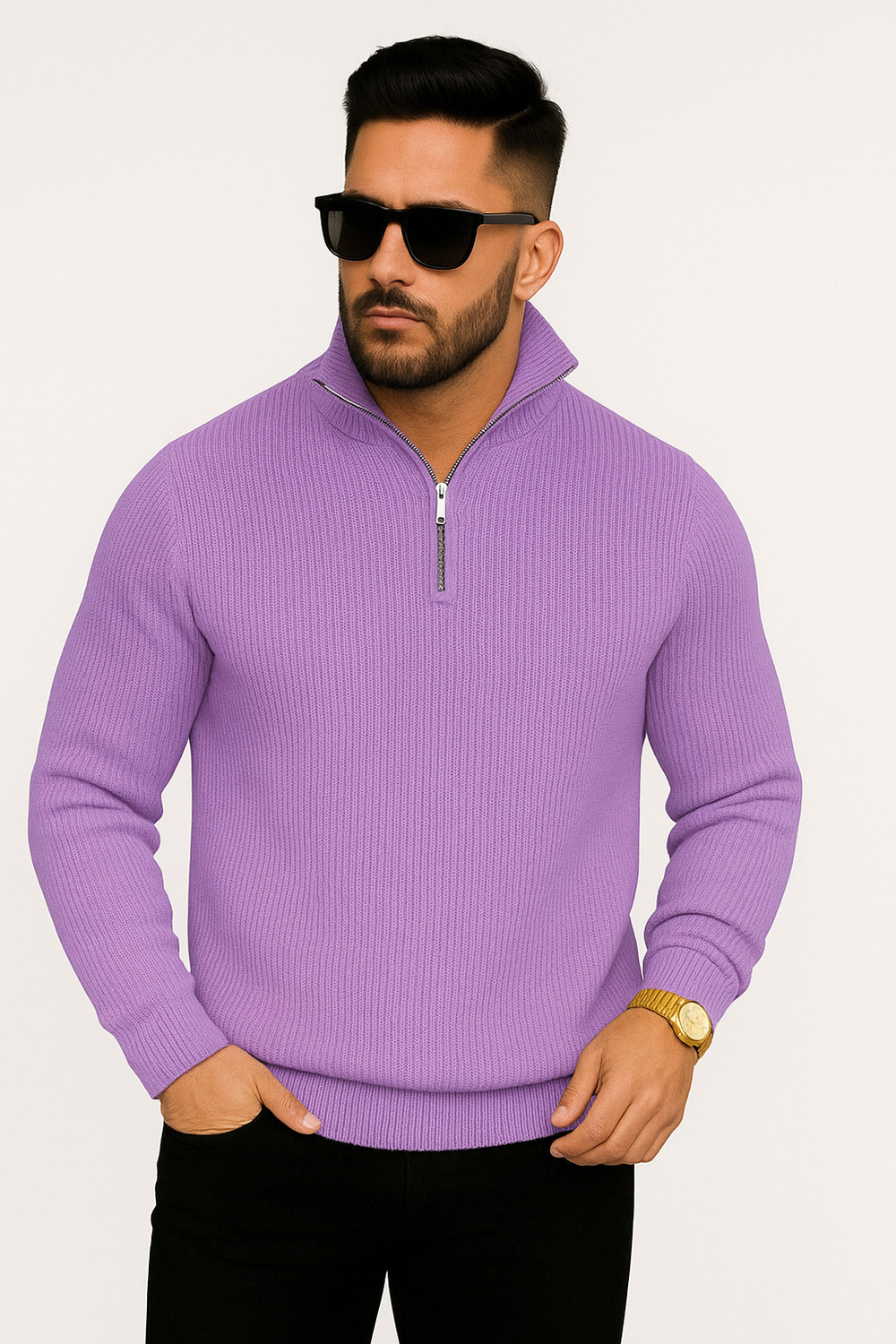 Image of STARVY Full Sleeve Self Design Men Sweatshirt