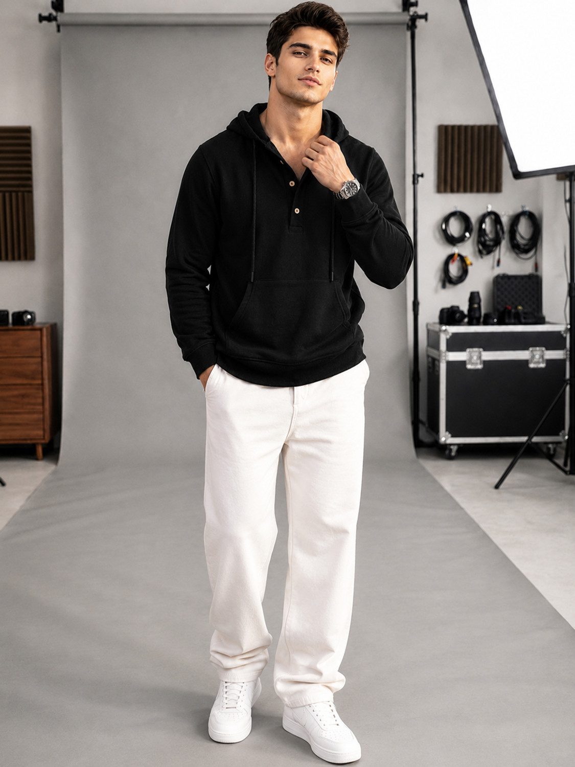 Image of TRIPR Full Sleeve Solid Men Sweatshirt