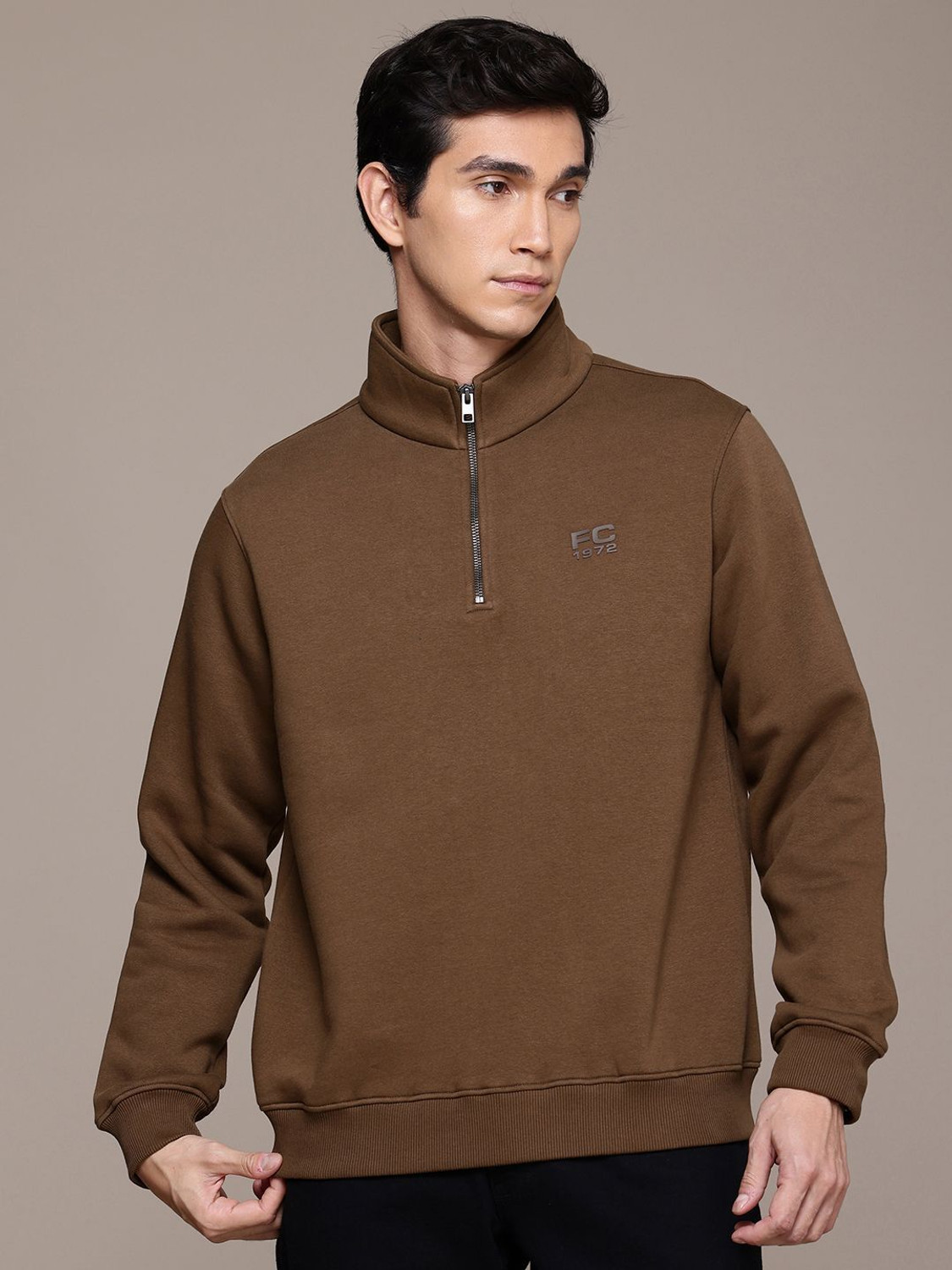 Image of French Connection Full Sleeve Solid Men Sweatshirt