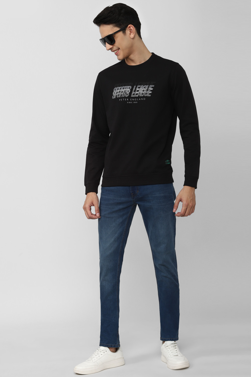 Image of PETER ENGLAND Full Sleeve Solid Men Sweatshirt