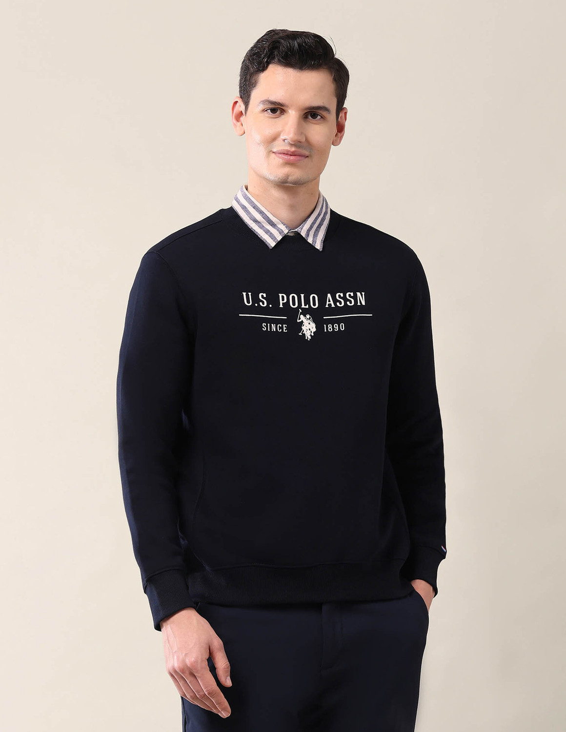 U.S. POLO ASSN. Full Sleeve Graphic Print Men Sweatshirt
