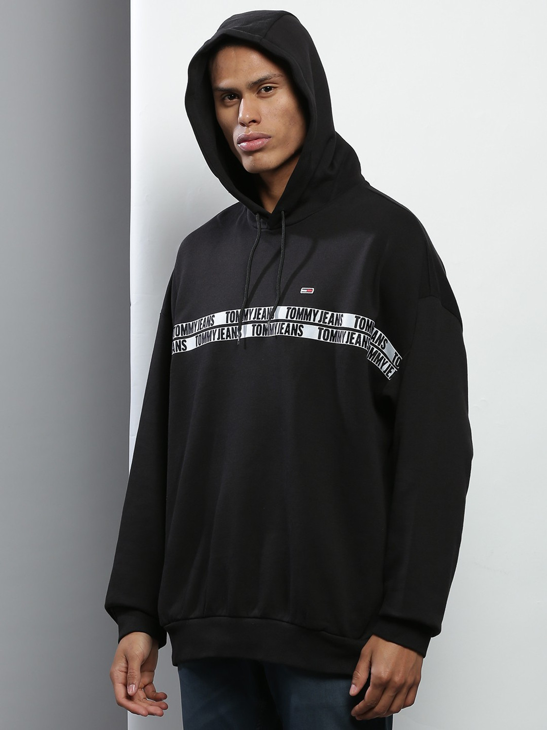 Image of TOMMY HILFIGER Full Sleeve Self Design Men Sweatshirt