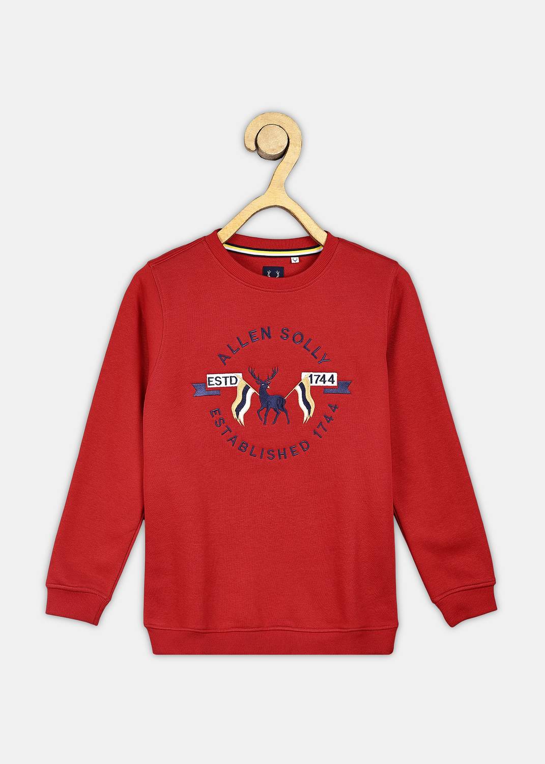 Allen Solly Junior Full Sleeve Embroidered Boys Sweatshirt