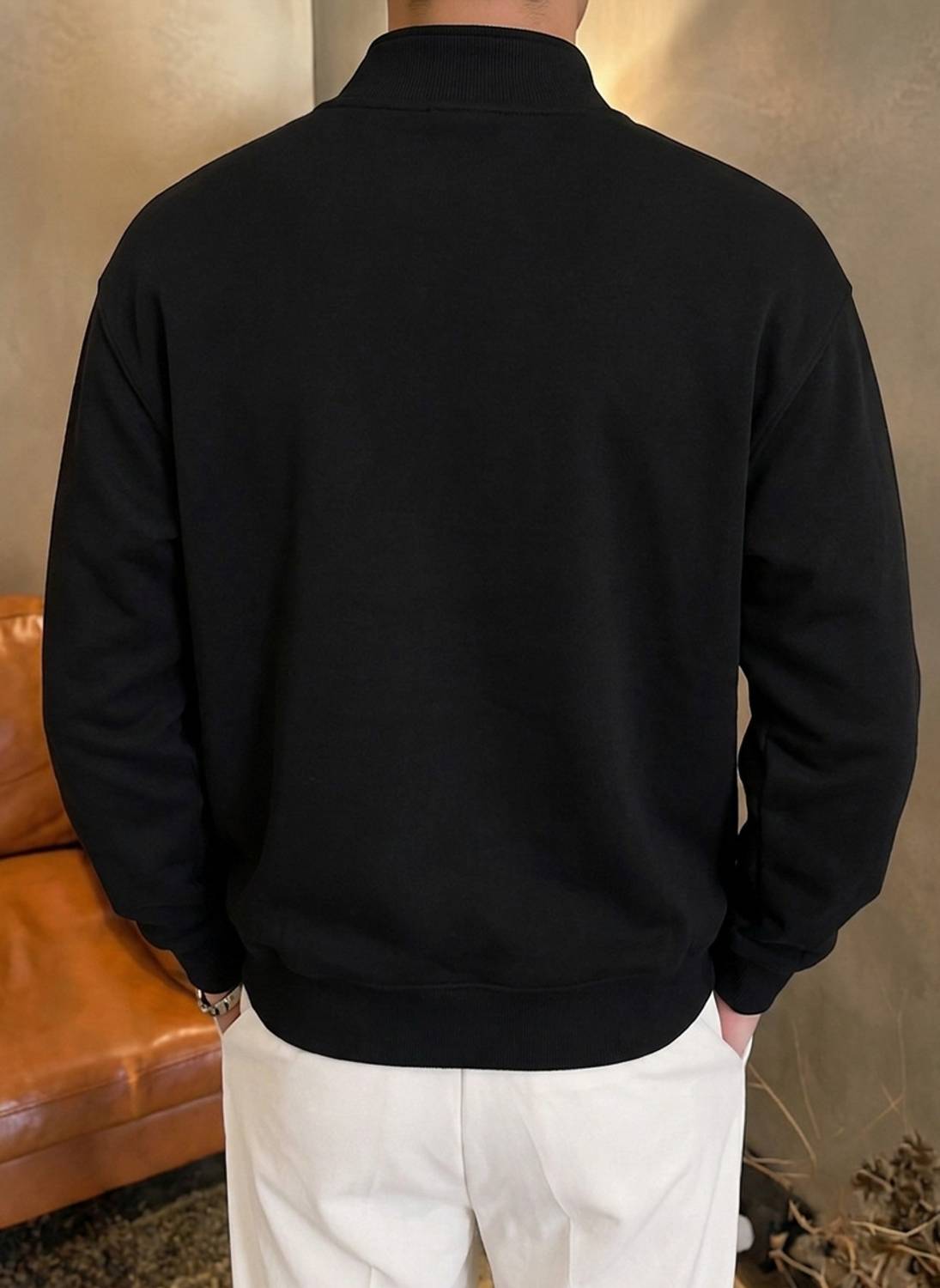 FashionAndYOUTH Men Full Sleeve Solid Sweatshirt - Image 2