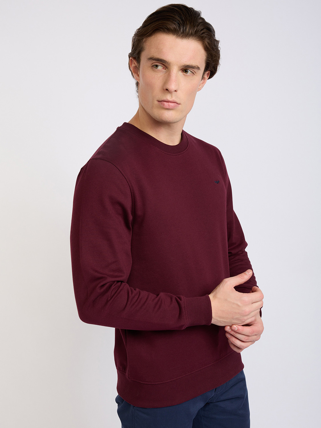 Image of PARK AVENUE Full Sleeve Solid Men Sweatshirt