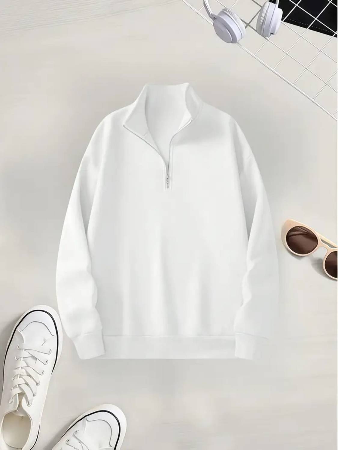 METRONAUT Men Full Sleeve Solid Sweatshirt - Image 1