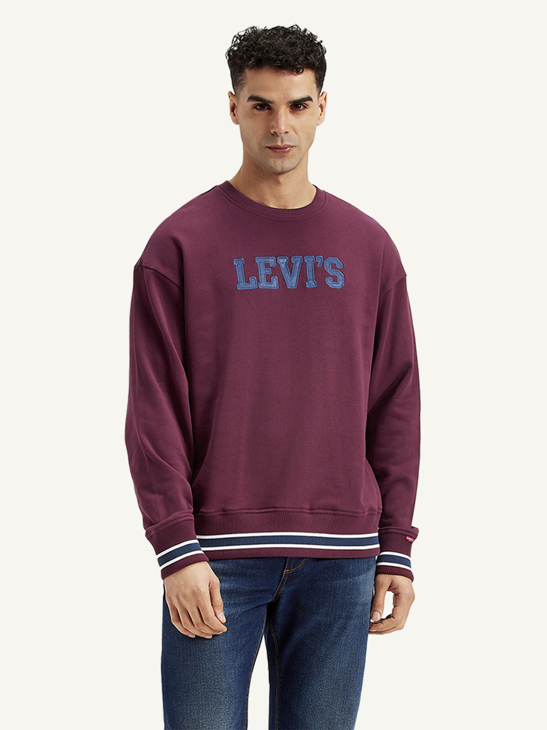 Image of LEVI'S Full Sleeve Graphic Print Men Sweatshirt