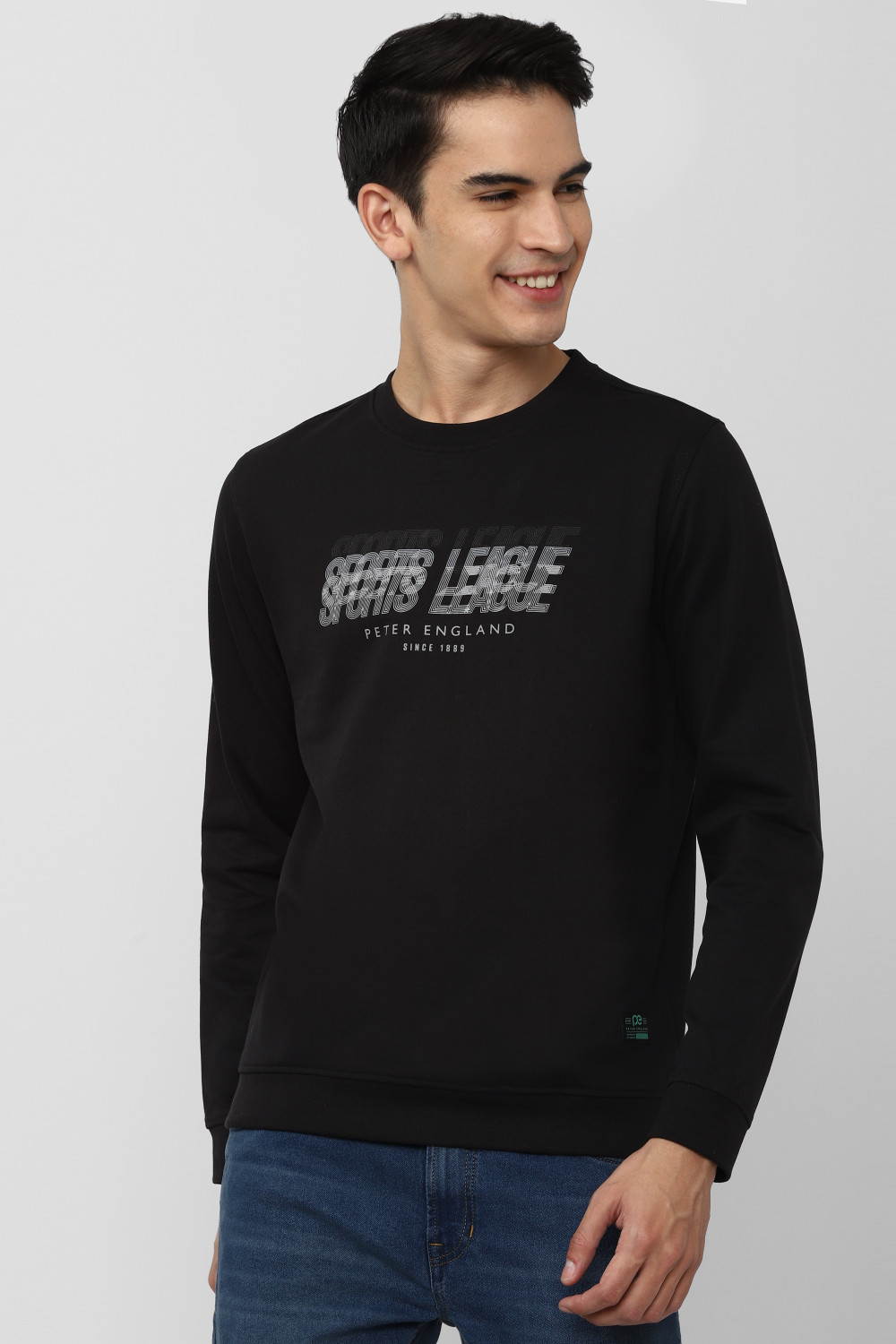 Image of PETER ENGLAND Full Sleeve Solid Men Sweatshirt