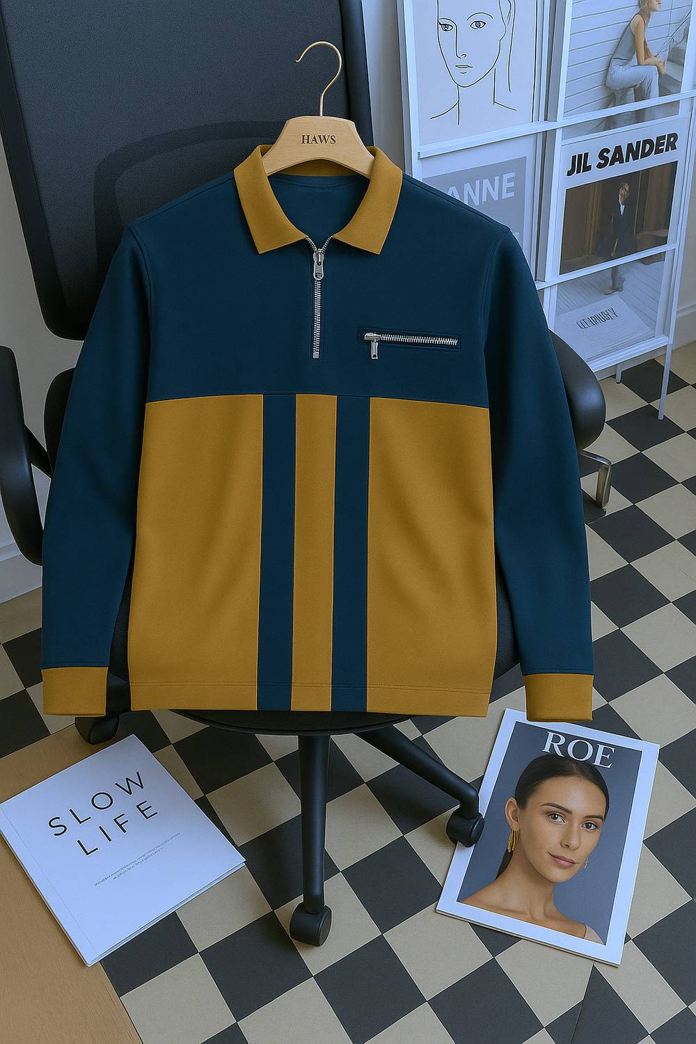 Try Full Sleeve Color Block Men Sweatshirt - Image 1
