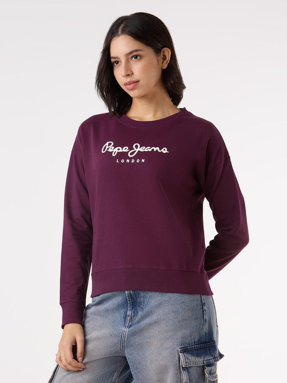 Image of Pepe Jeans Women Full Sleeve Printed Sweatshirt