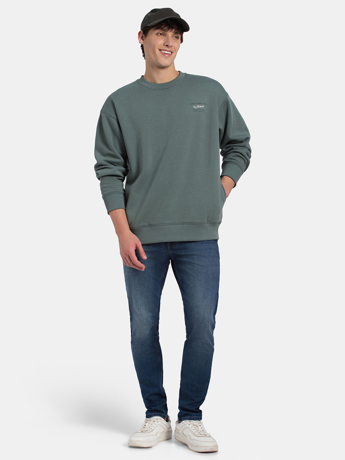Image of JOCKEY Full Sleeve Graphic Print Men Sweatshirt