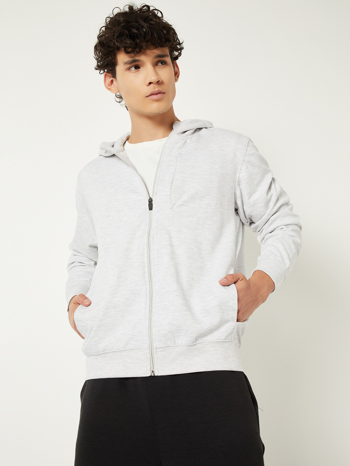 Image of MAX Full Sleeve Self Design Men Sweatshirt
