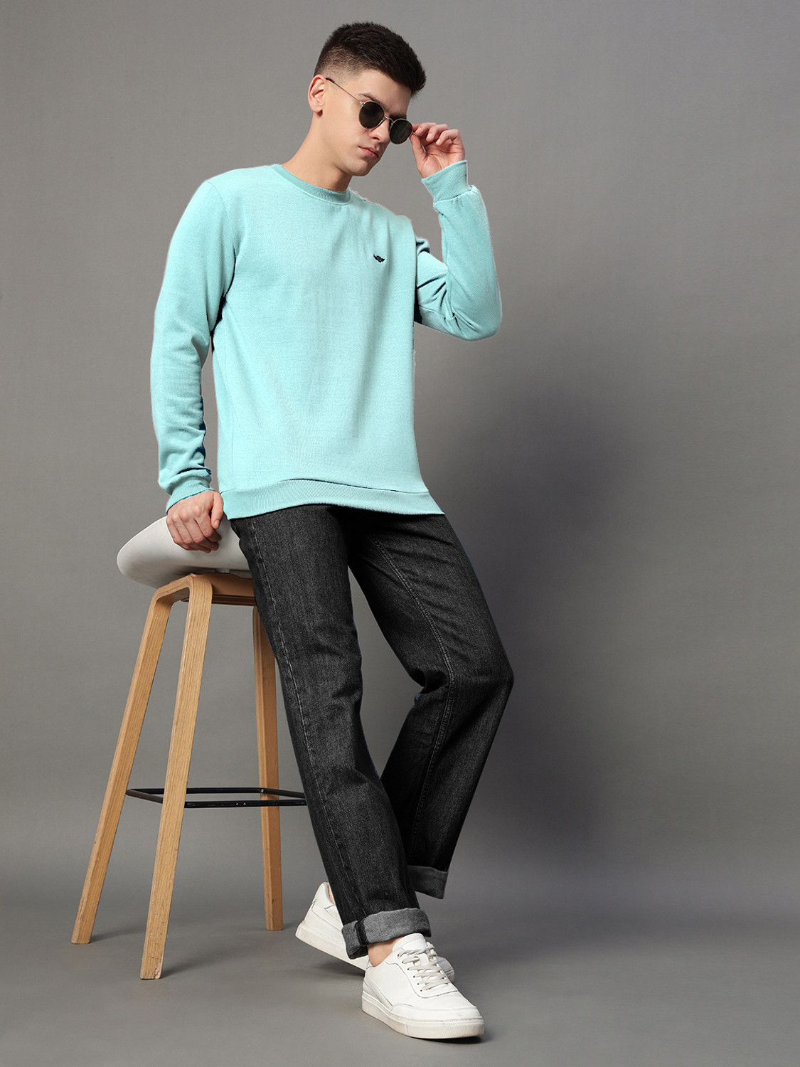 Image of GETGOLF Full Sleeve Solid Men Sweatshirt