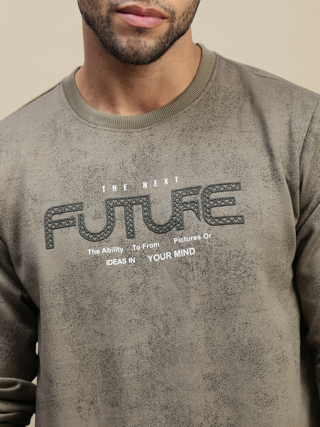 Image of Lux Nitro Full Sleeve Self Design Men Sweatshirt