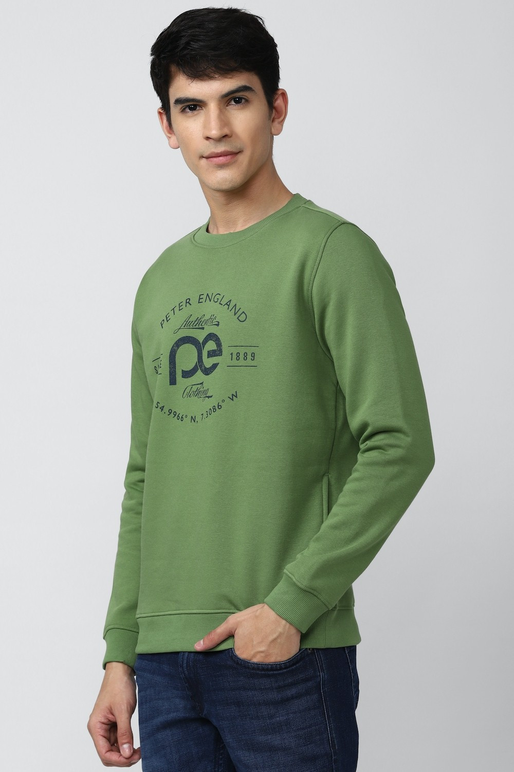 Image of PETER ENGLAND Full Sleeve Printed Men Sweatshirt