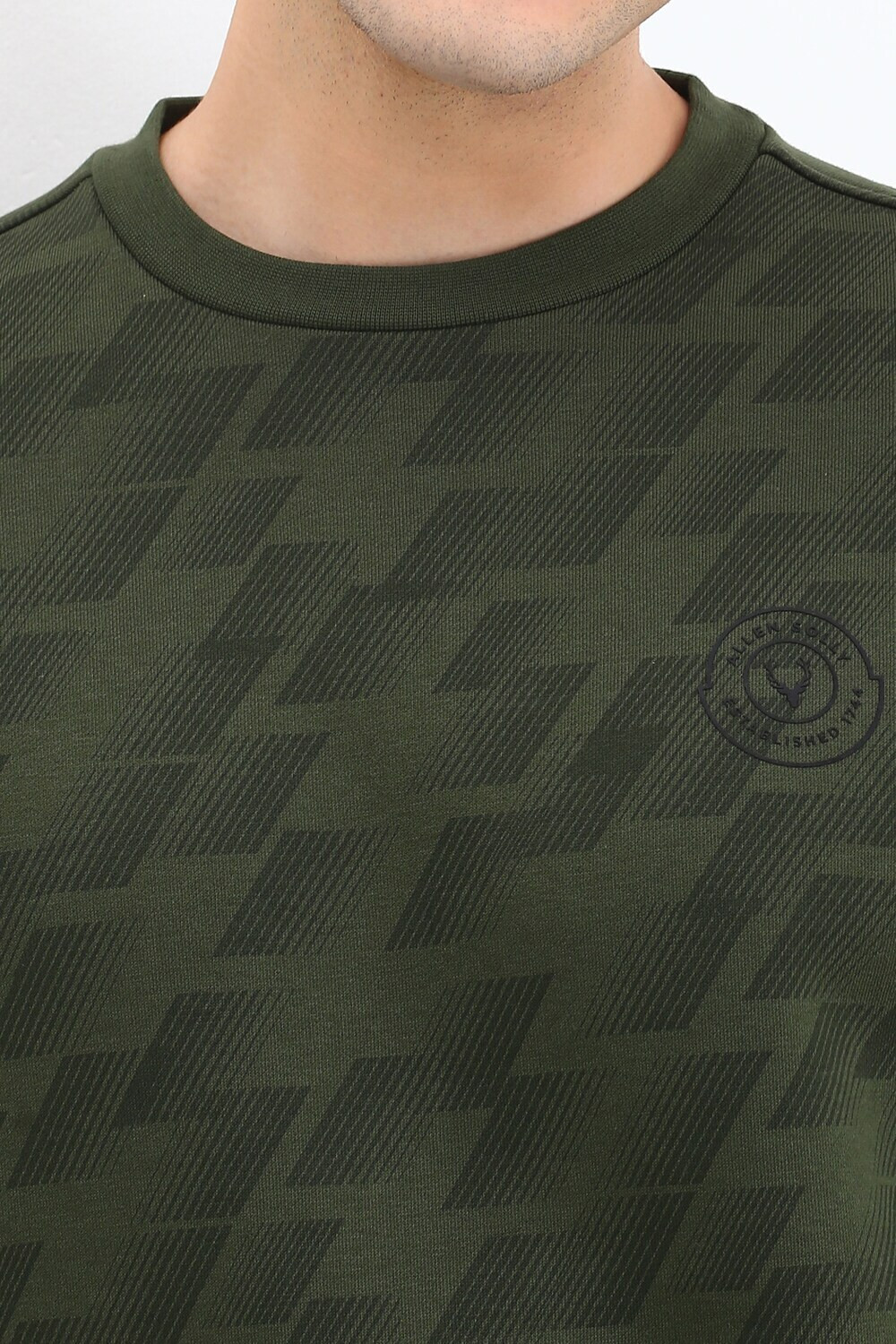 Image of Allen Solly Men Full Sleeve Printed Sweatshirt