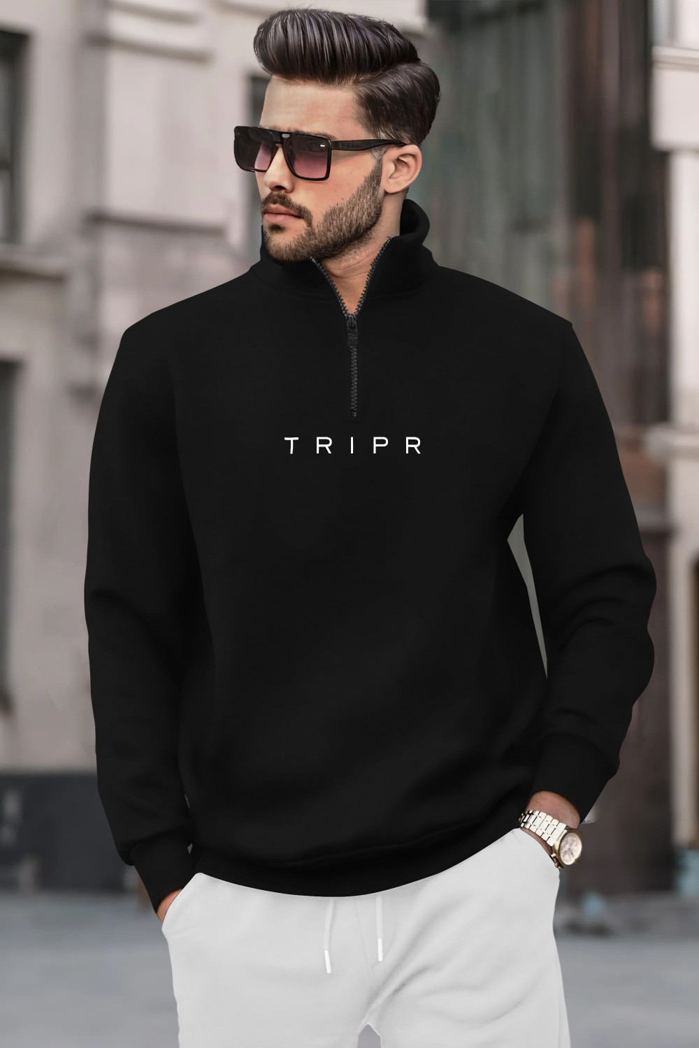 Image of TRIPR Full Sleeve Printed Men Sweatshirt