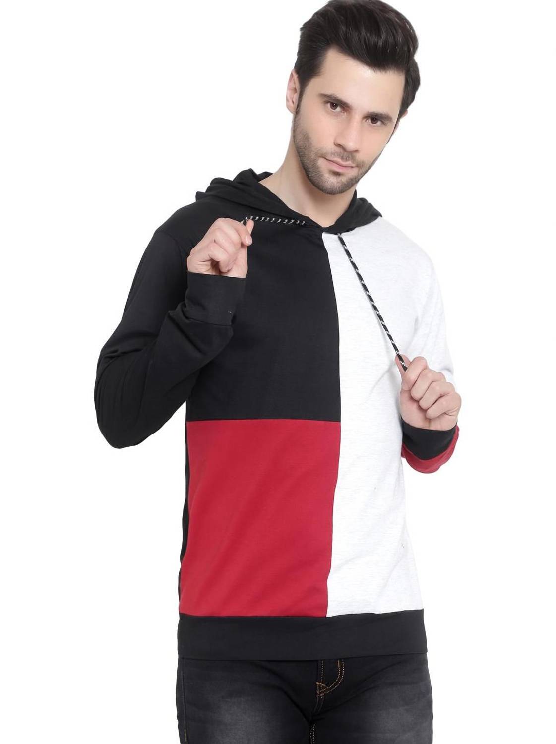 carrydreams Full Sleeve Color Block Men Sweatshirt