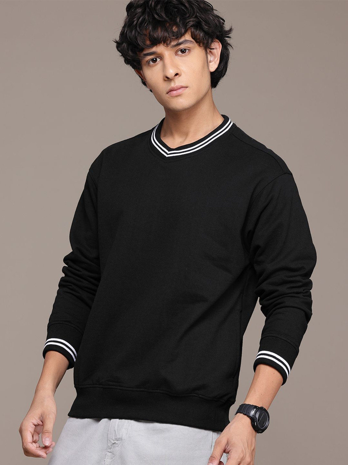 Image of Roadster Full Sleeve Solid Men Sweatshirt