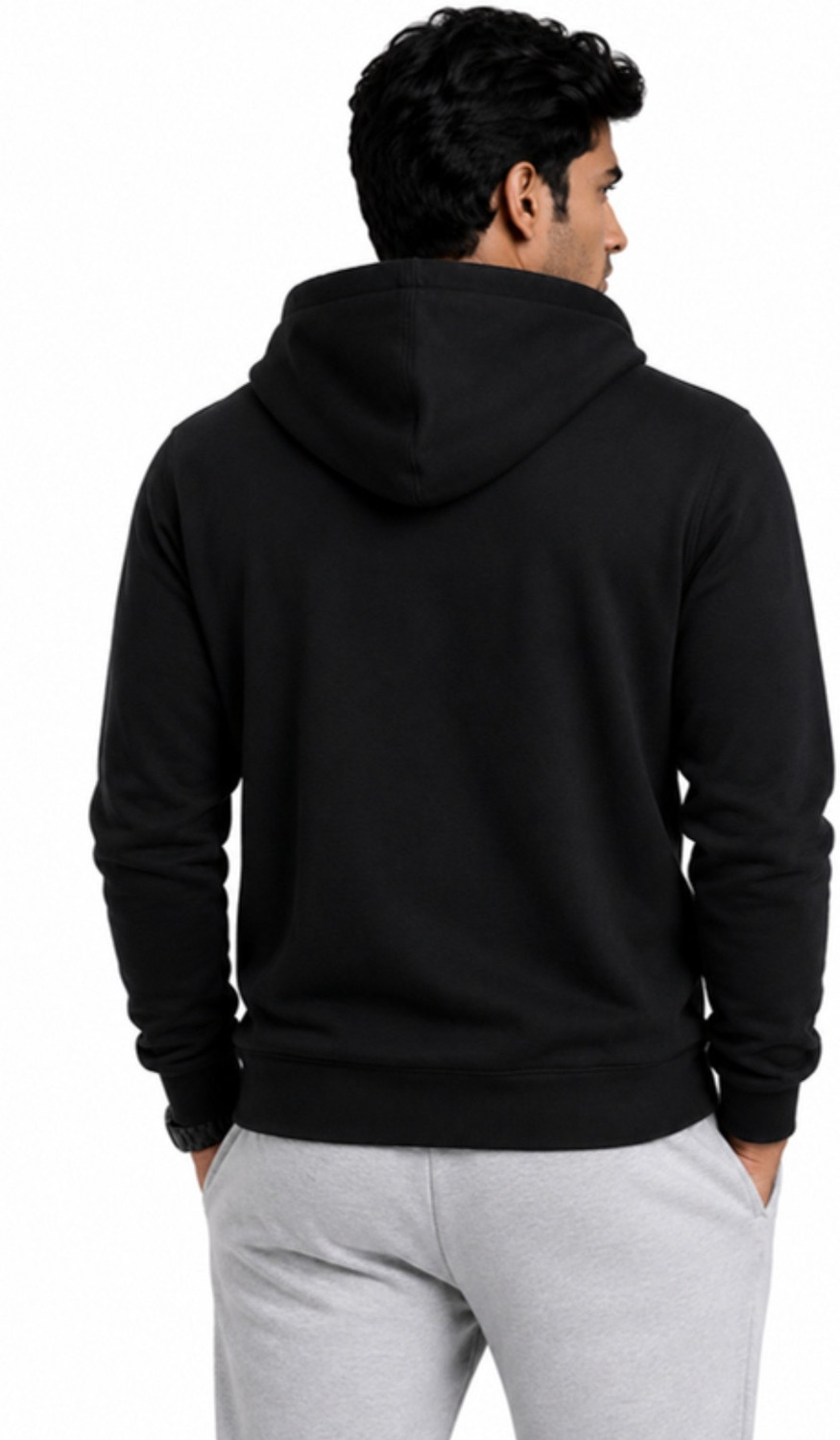 Image of Hrharini Men Full Sleeve Solid Hooded Sweatshirt