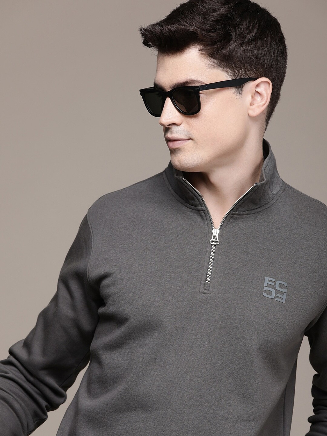 Image of French Connection Full Sleeve Solid Men Sweatshirt