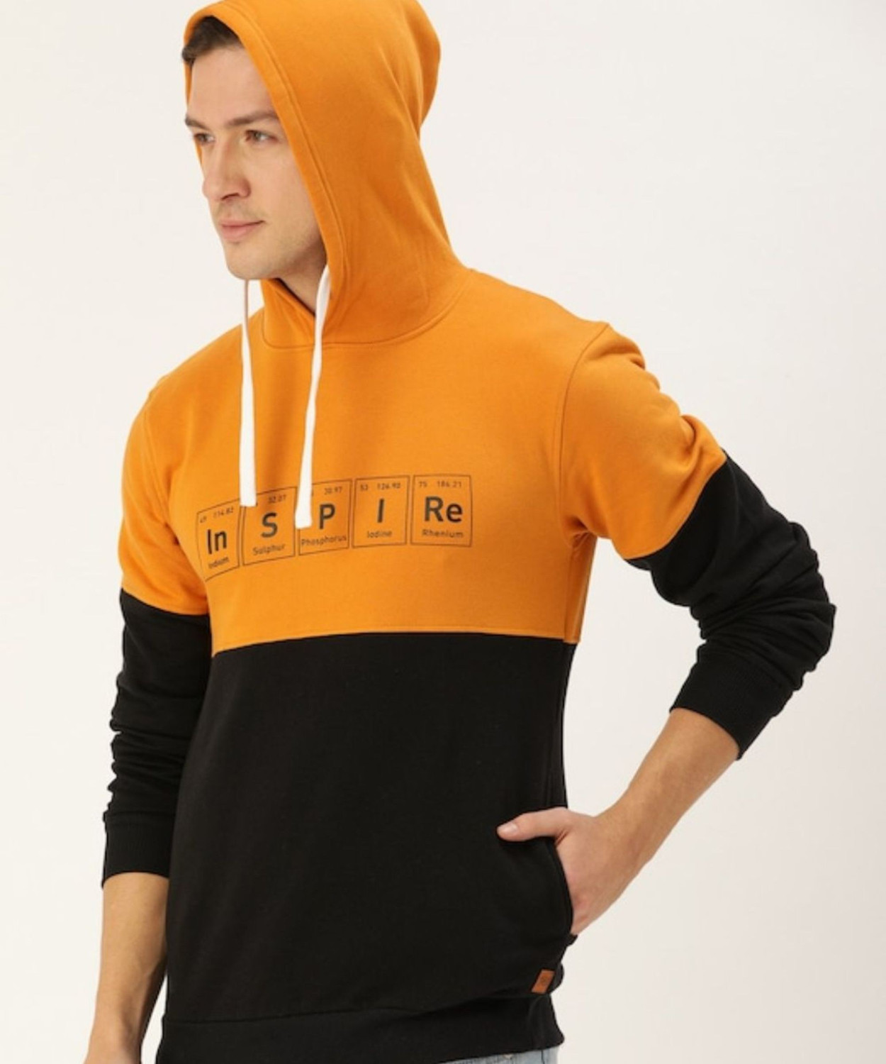 Image of CAMPUS SUTRA Full Sleeve Color Block Men Sweatshirt