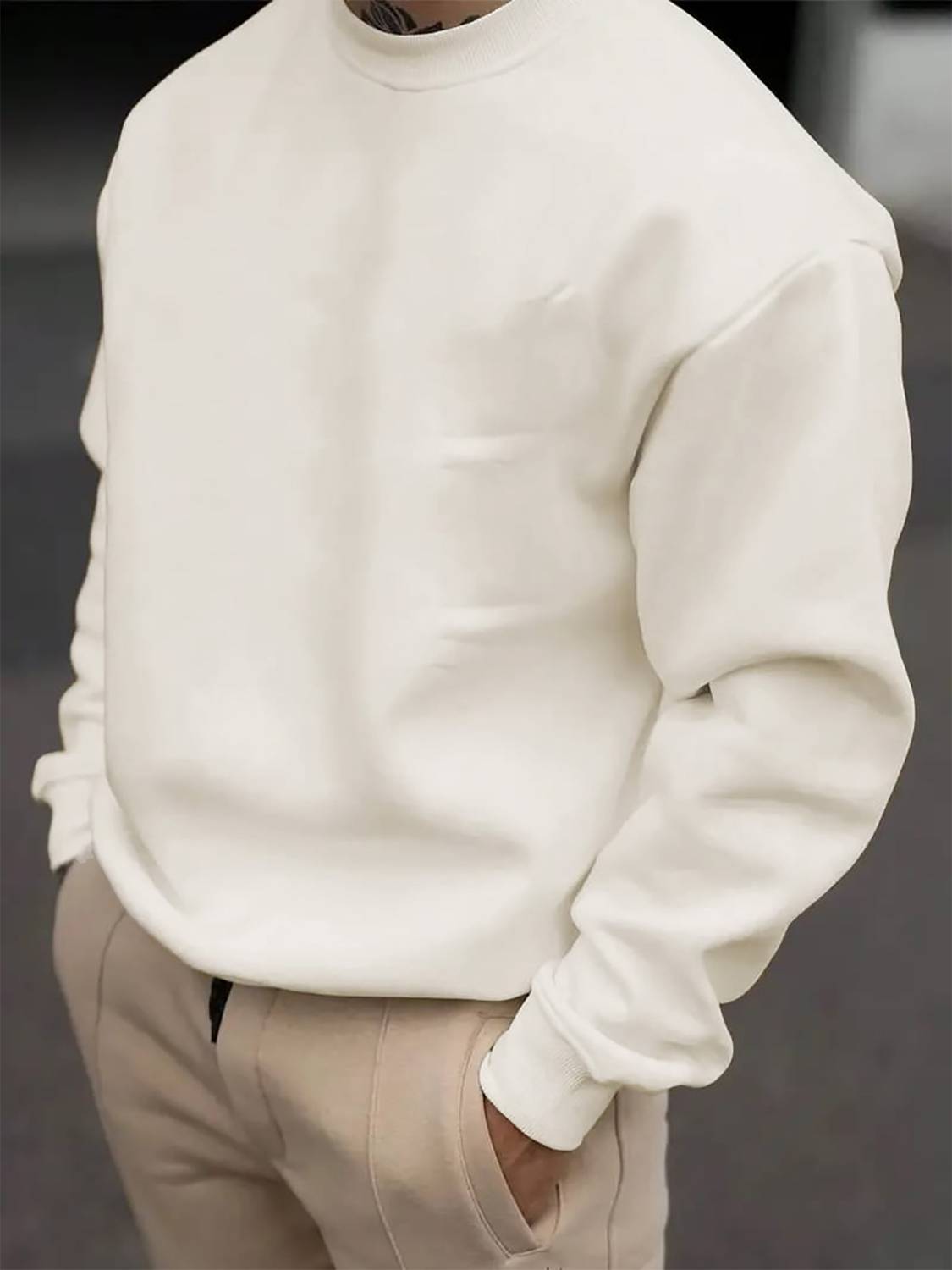 crewmax Full Sleeve Solid Sweatshirt - Image 1
