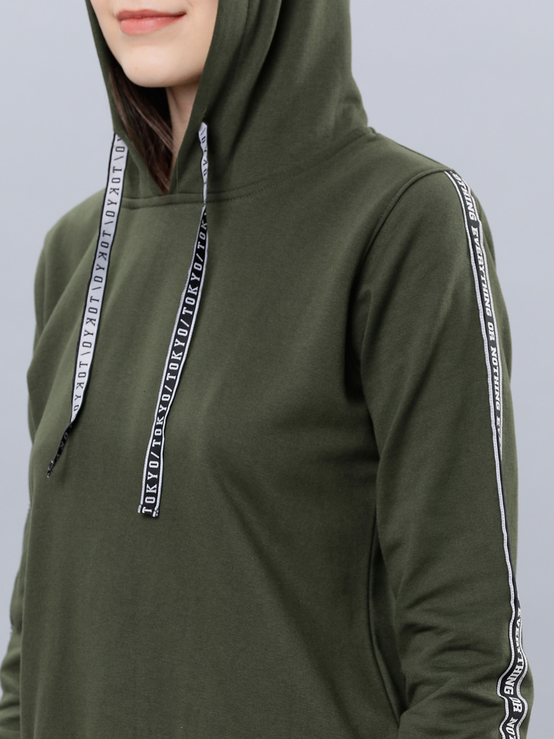 Image of Tokyo Talkies Full Sleeve Solid Women Sweatshirt