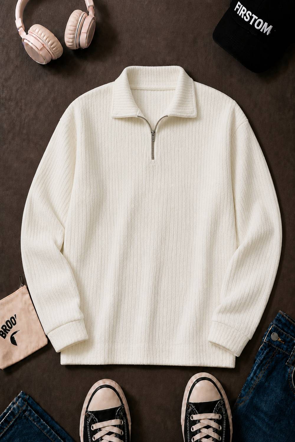 Try Full Sleeve Solid Men Sweatshirt - Image 1