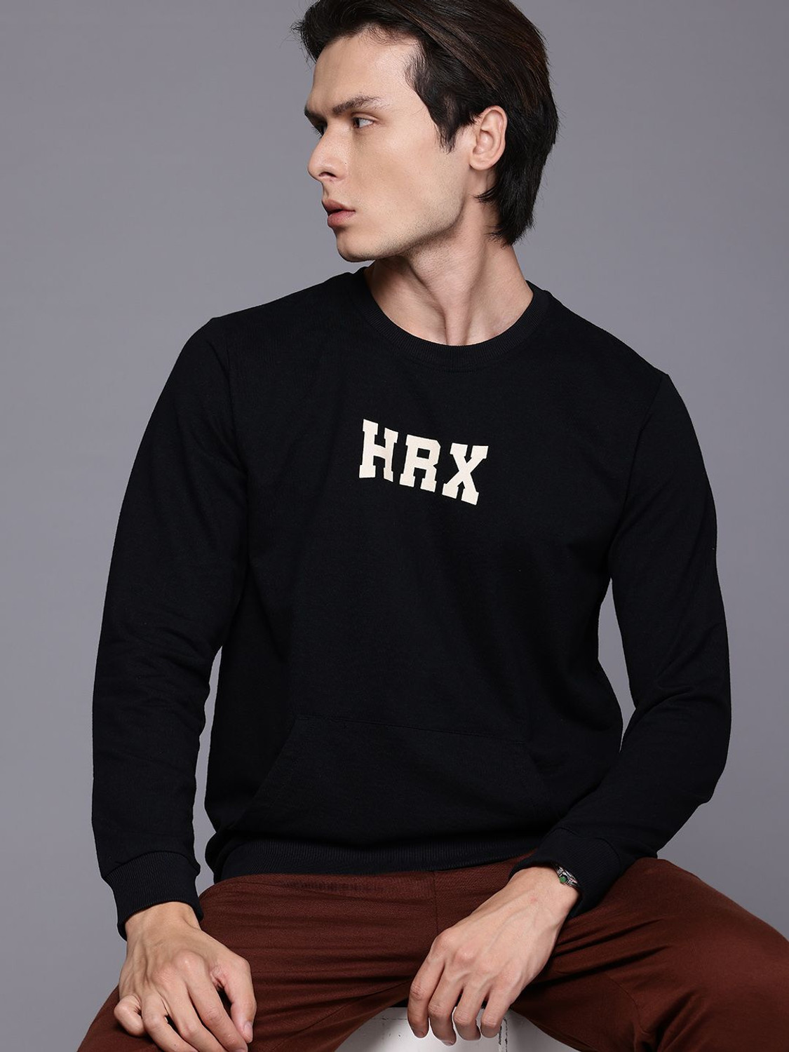Image of HRX by Hrithik Roshan Full Sleeve Printed Men Sweatshirt