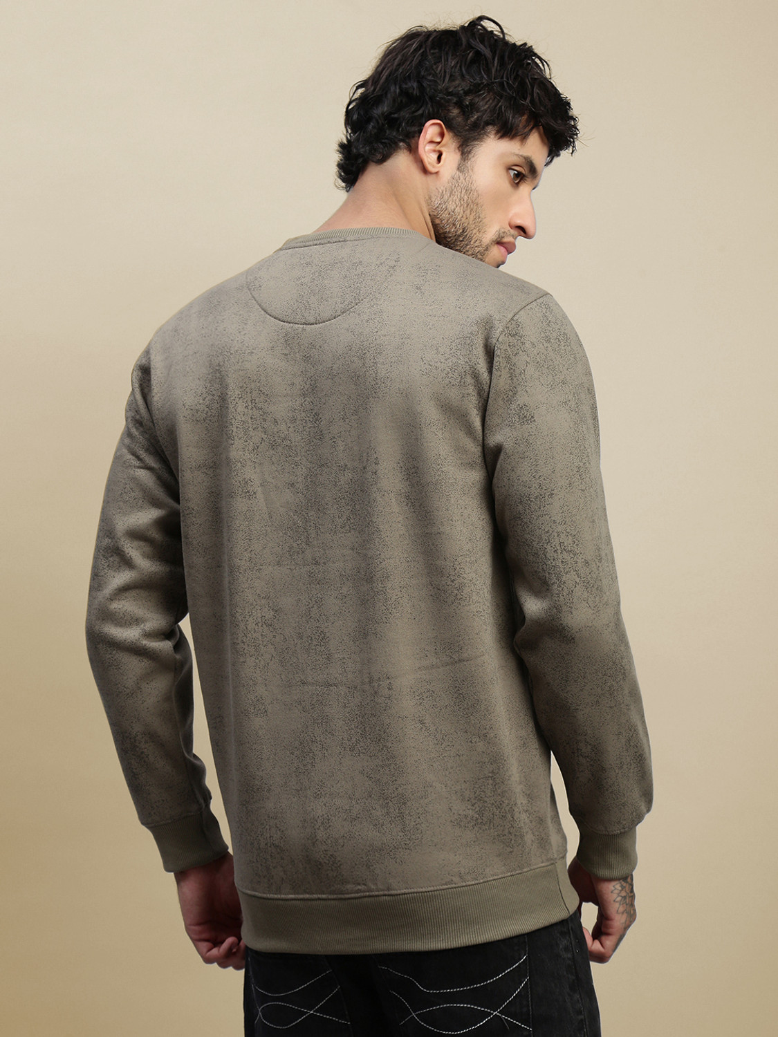 Image of Lux Nitro Full Sleeve Self Design Men Sweatshirt