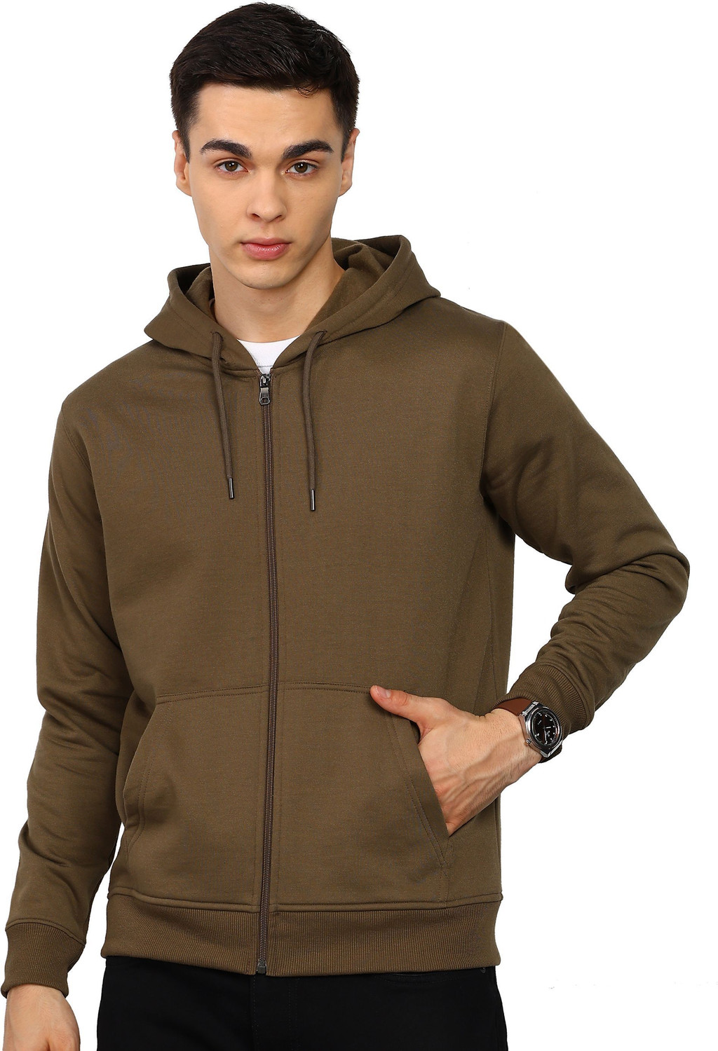 Image of Alan Jones Full Sleeve Solid Men Sweatshirt