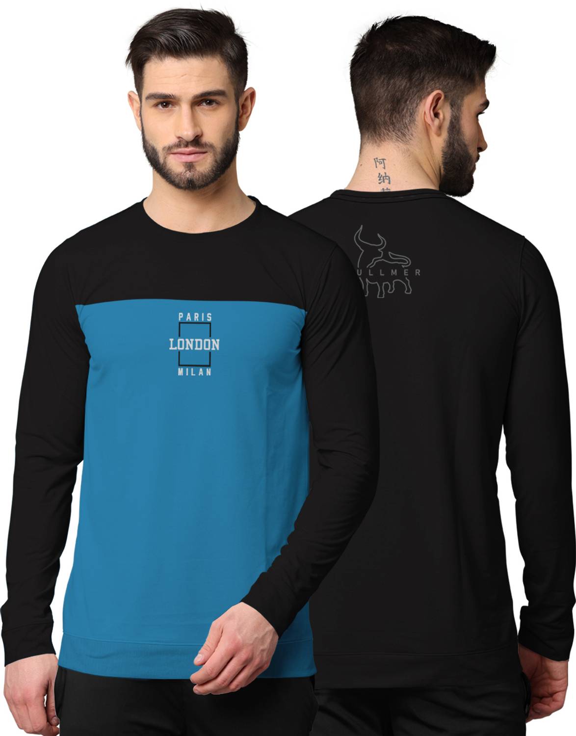 Bullmer Full Sleeve Color Block Men Sweatshirt