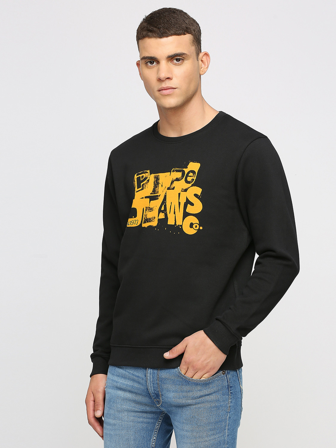 Image of Pepe Jeans Full Sleeve Graphic Print Men Sweatshirt
