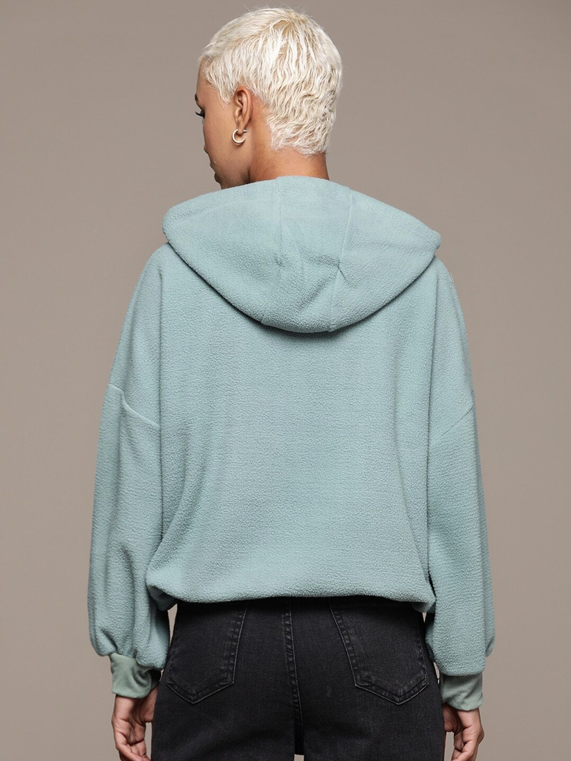 Image of Roadster Full Sleeve Self Design Women Sweatshirt