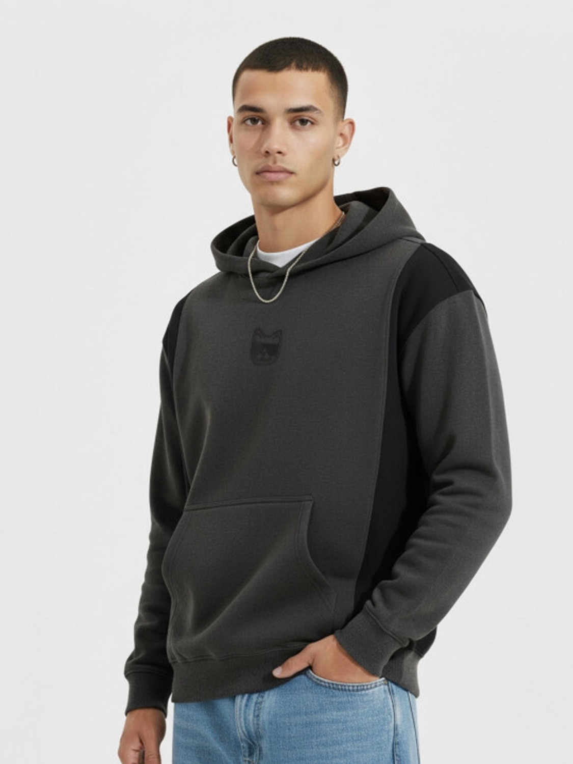 Image of Glitchez Full Sleeve Solid Men Sweatshirt