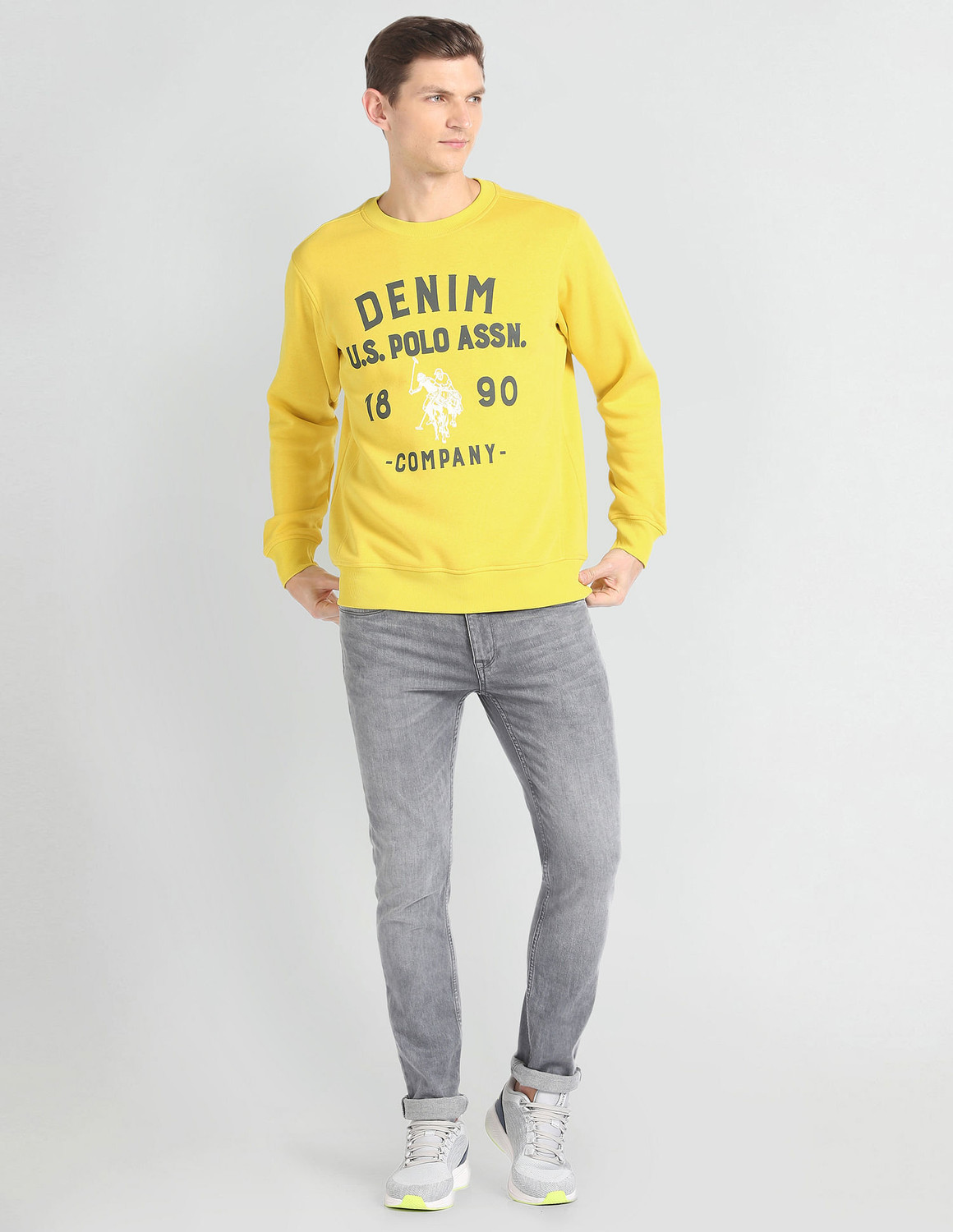 Image of U.S. POLO ASSN. Full Sleeve Printed Men Sweatshirt