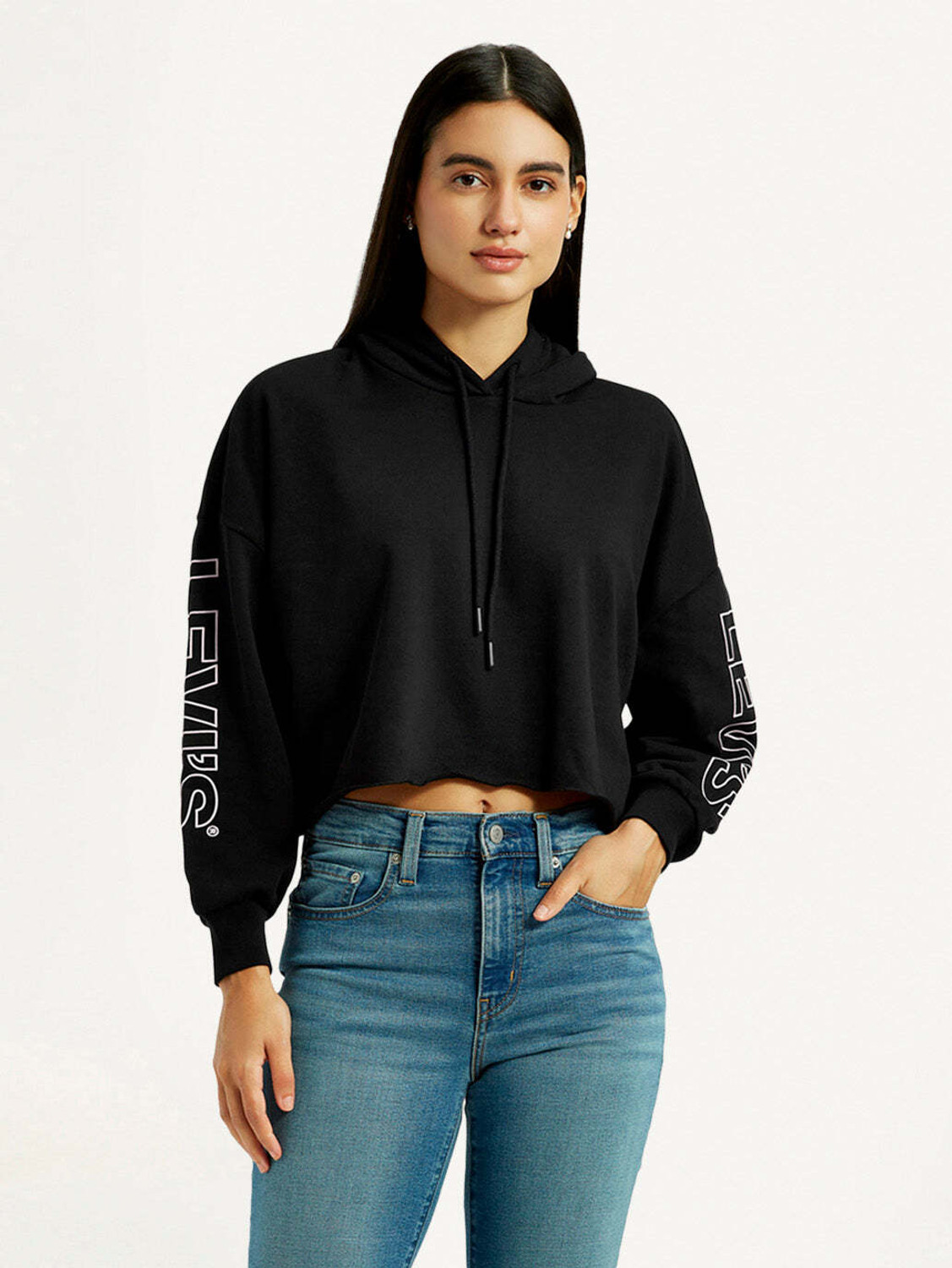 Image of LEVI'S Full Sleeve Graphic Print Women Sweatshirt