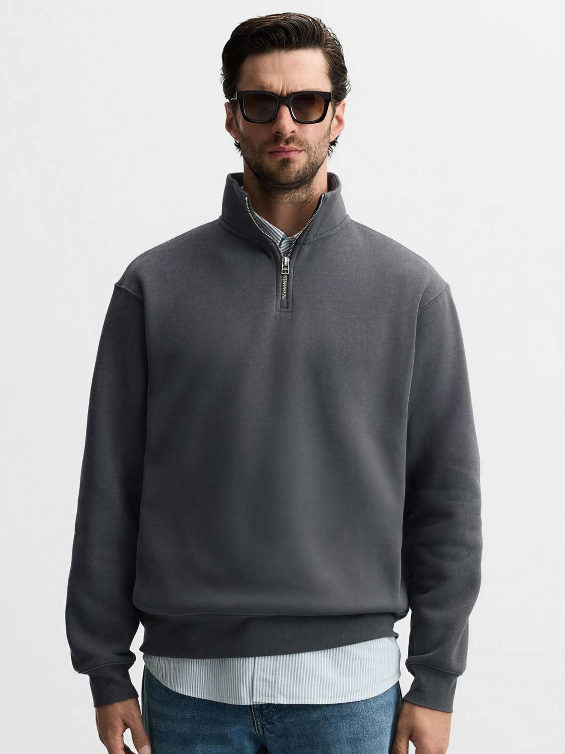 TOXA Full Sleeve Solid Men Sweatshirt - Image 1