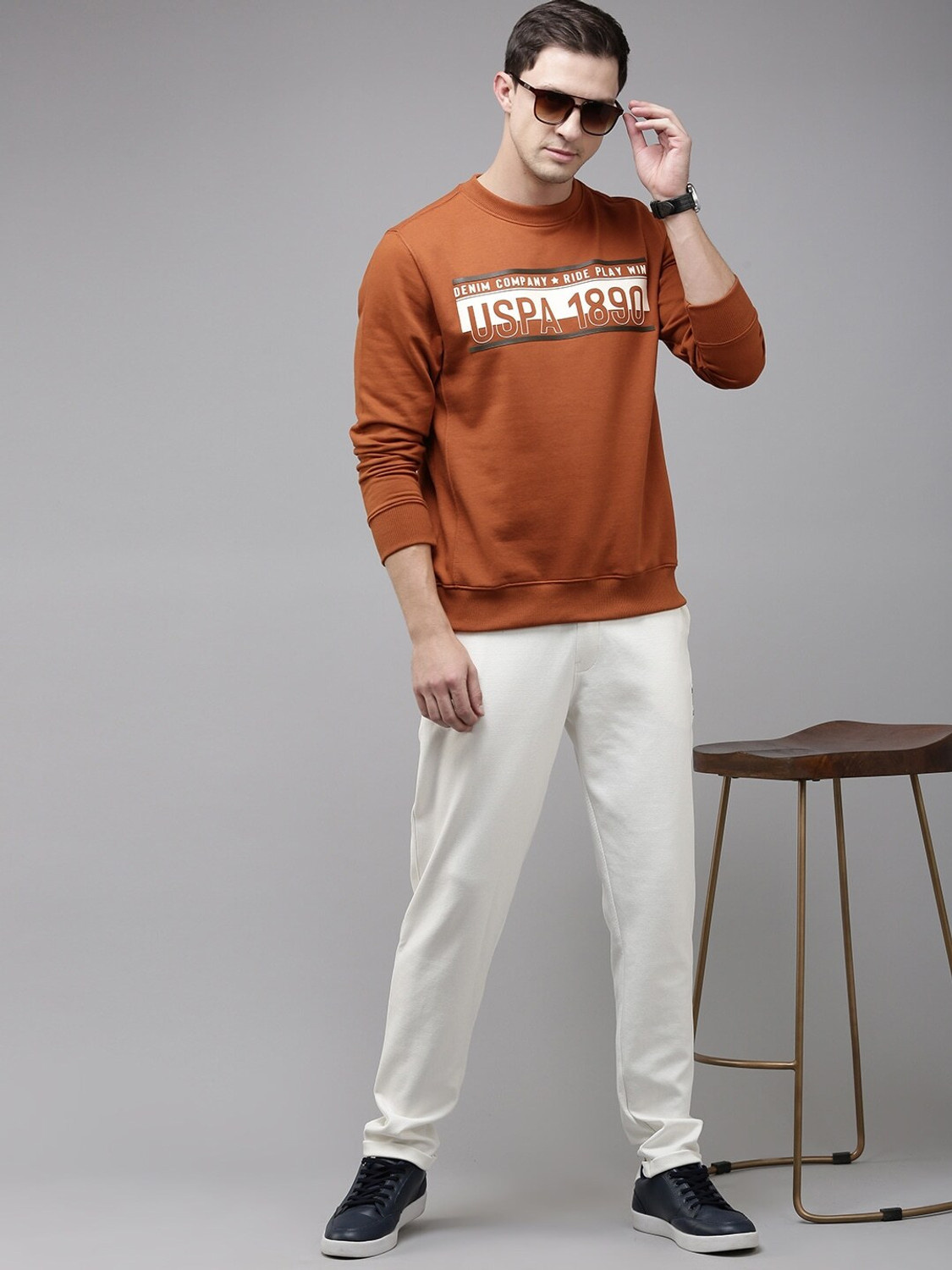 Image of U.S. POLO ASSN. Full Sleeve Printed Men Sweatshirt