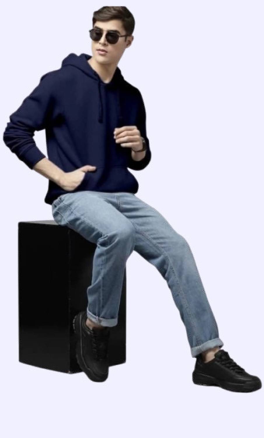 Ashkart Full Sleeve Solid Men Sweatshirt