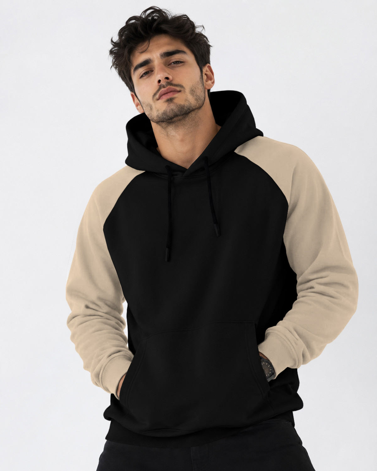 Image of TRIPR Full Sleeve Color Block Men Sweatshirt