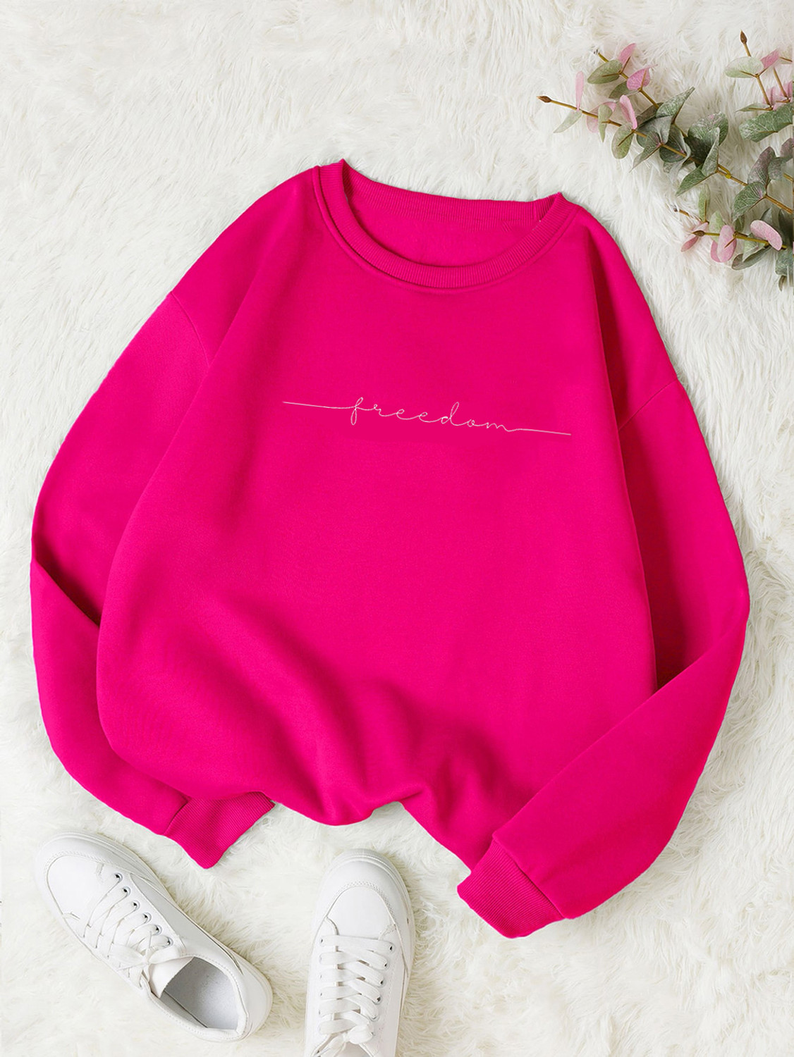 Image of KOTTY Full Sleeve Graphic Print Women Sweatshirt