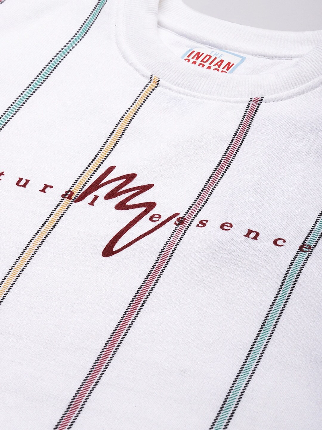 Image of The Indian Garage Co. Full Sleeve Striped Men Sweatshirt