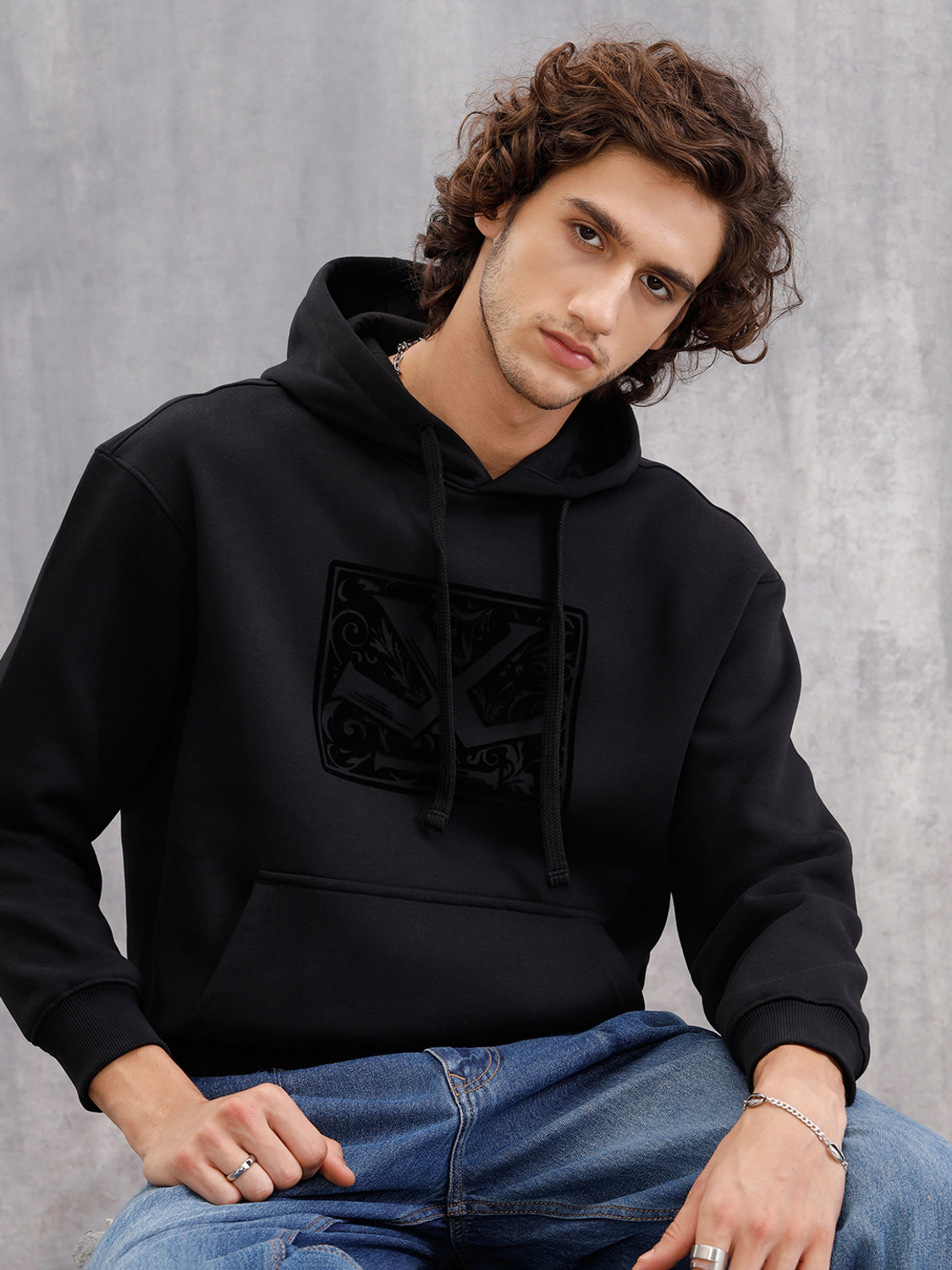 Image of WROGN Full Sleeve Printed Men Sweatshirt
