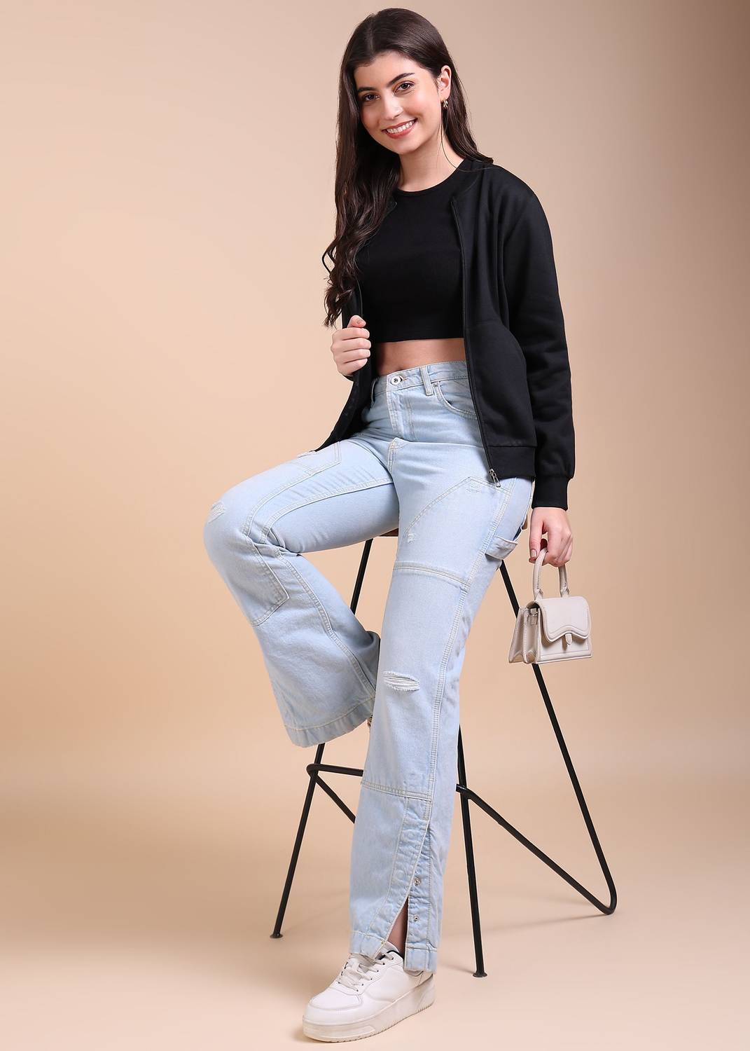 Adyavastram Full Sleeve Solid Women Sweatshirt