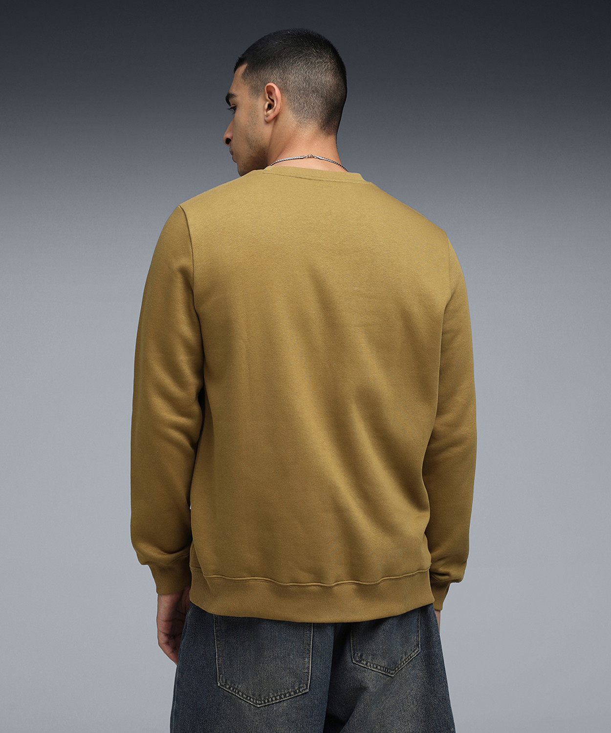 Image of PUMA Men Full Sleeve Solid Sweatshirt