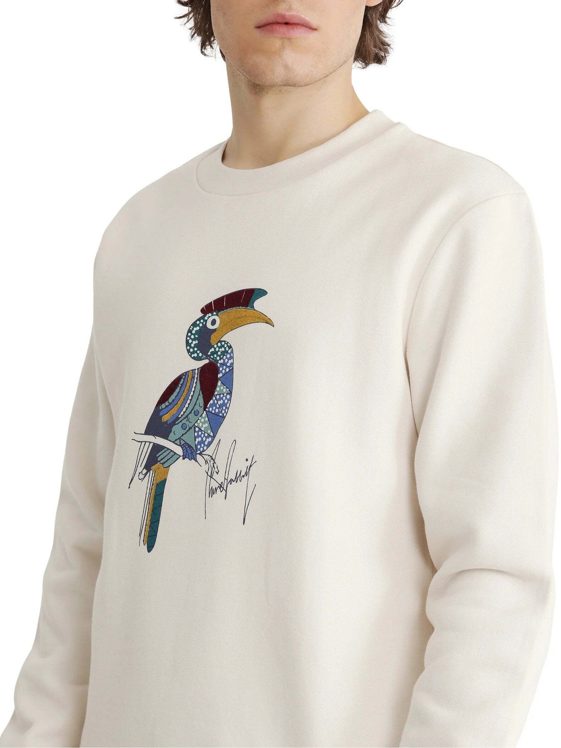 Image of RARE RABBIT Full Sleeve Graphic Print Men Sweatshirt